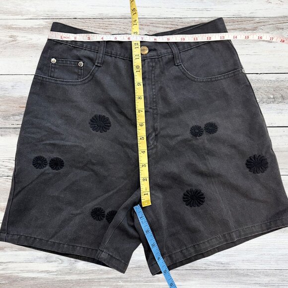 Jordache Vintage 1990's 90's Button Fly High Rise Bermuda Minhao Mom Shorts Sz M - Picture 3 of 5